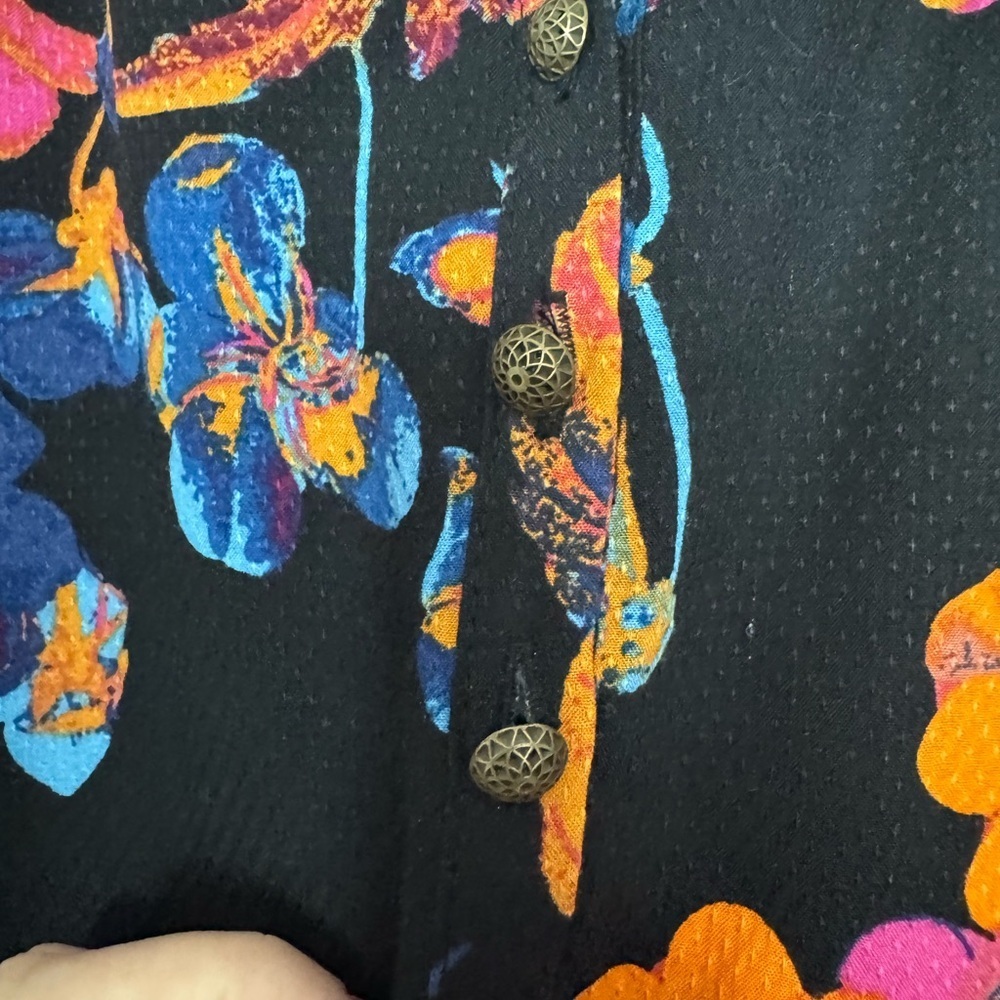 Anthropologie MAEVE Colette Black Dark Floral Romantic Peasant Top SIZE SMALL - Picture 5 of 5